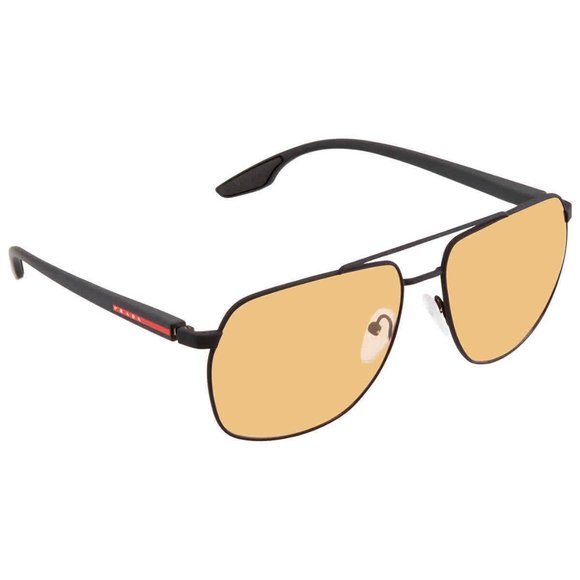 🔥Prada Orange Men's 62mm Pilot Sunglasses